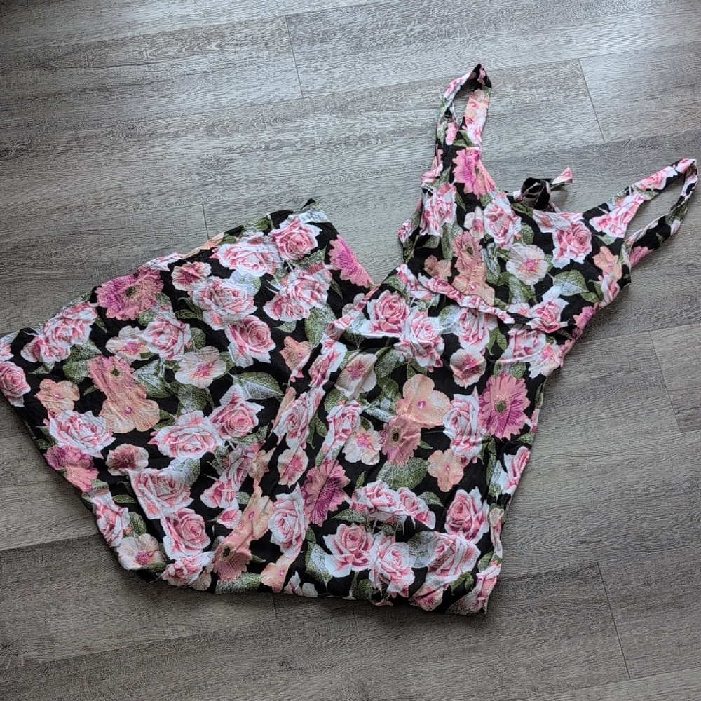 Forever 21 Pink and Green Floral Dress
